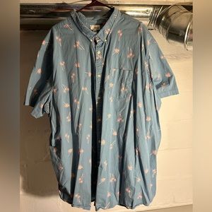 Sonoma pink palm tree button up